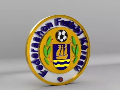 Curacao National Soccer Team Logo 3D model