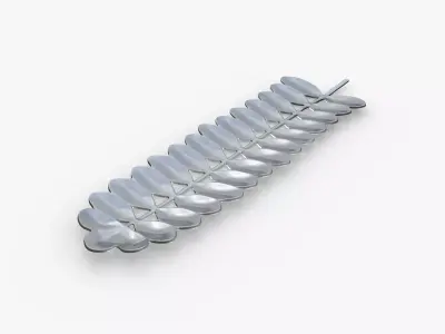 Branch Jungle Chrome Low-poly 3D model