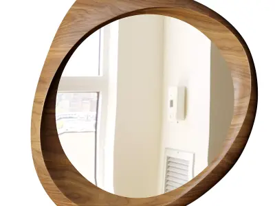 Wood Mirror Low-poly 3D model