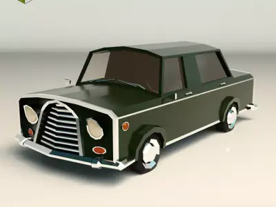 Low Poly Sedan Car 01 Low-poly 3D model