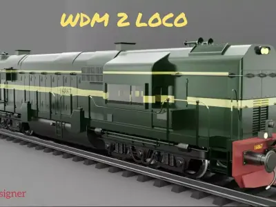 Railway Locomotive Engine 3D model