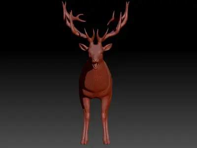 High poly model of deer 3D model