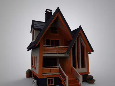modern house 3D print model
