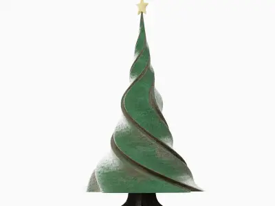 New Year Tree 01  Low-poly 3D model