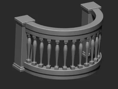 Balcony IMM Obj Brush Pack 9 in One 3D model