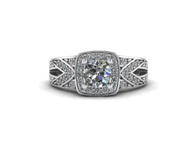 Jewelry Diamond Ring 3D print model 25