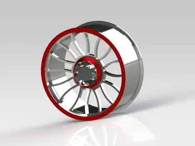 Rim silver wheel Free 3D model