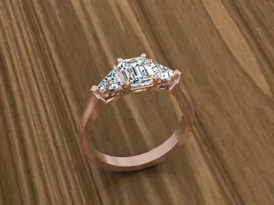 Jewelry Diamond Ring 3D print model 12