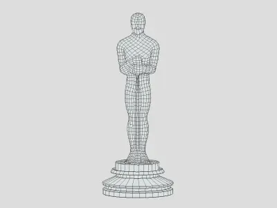 Oscar Award Low Poly Gold Low-poly 3D model