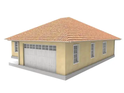 Mediterranean Style House Low-poly 3D model