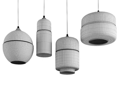 modern Nordic glass pendant light 3D model