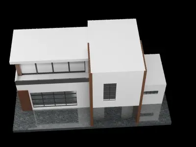 Modern House Free low-poly 3D model