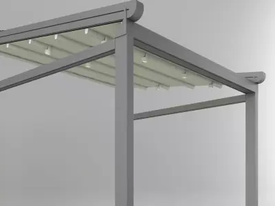 Aluminum Pergola System 3D model