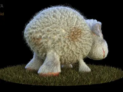 Sheep Dog for production render in Maya 2018 Arnold 3D model