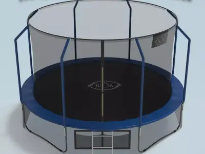 Trampoline with a pocket for shoes 3D model
