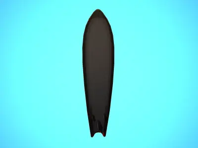SURF BOARD 16 CARTOON STYLIZED Low-poly 3D model