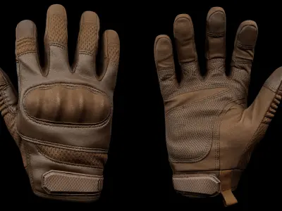 Tactical Gloves 020 Low-poly 3D model