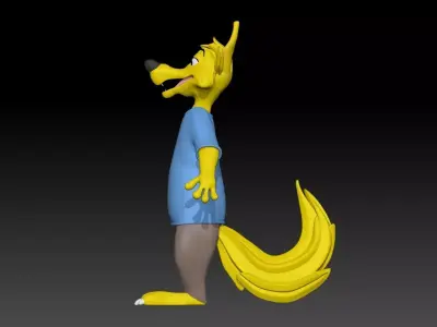 Fox  stylized cartoon model - Updated version  3D model