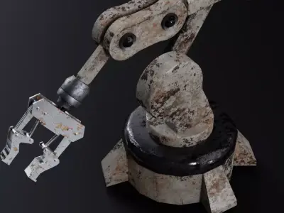 Robotic arm Low-poly 3D model
