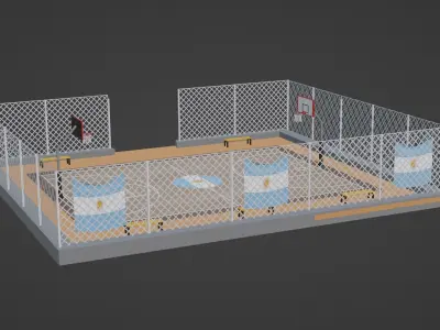  Basketball Stadium - Argentina Low-poly 3D model