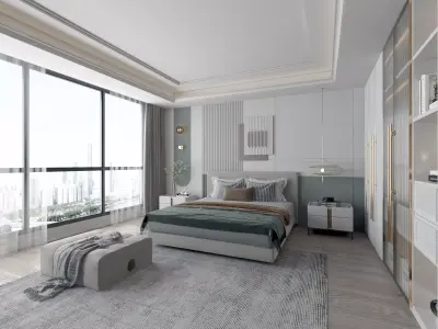 bedroom villa Modern decoration Home 3D model