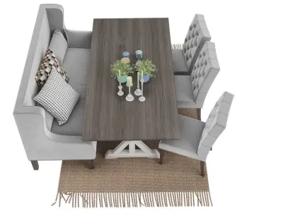 Dining furnitures set 15 3D model