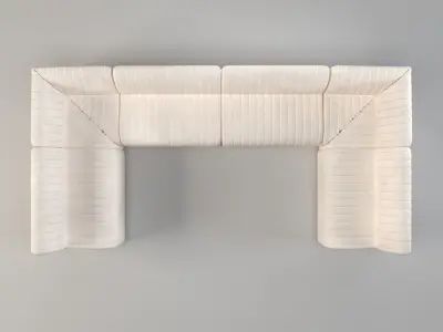 Sofa - Dining Bench - Armchair - modular sofa Low-poly 3D model