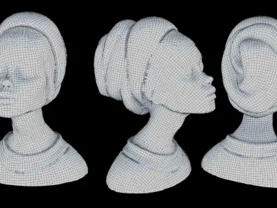 Woman Figure Low-poly 3D model
