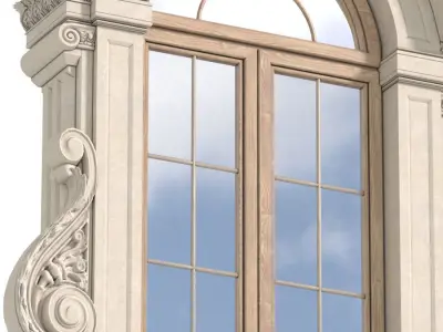 Arc Classical frame window 3D model