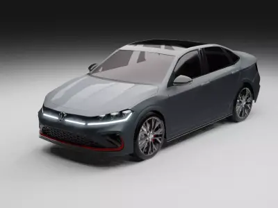 Volkswagen Jetta GLI 2025 Low-poly 3D model