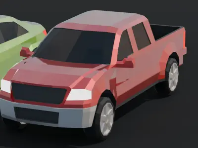 Low Poly Car Vehicle Asset Pack Toyota Camry Cayman F150 Low-poly 3D model