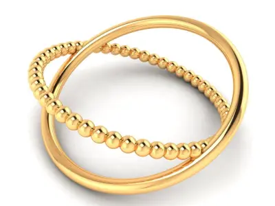 Ring M167 The luxury female abstract ring wedding 3D print model