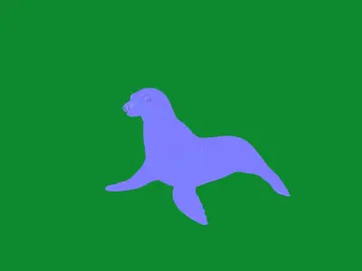 Sea Lion Low-poly 3D model