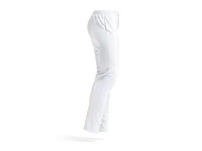 White Sport Pants - sporty training trackpants 3D model