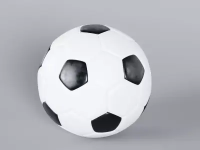 Realistic Football 3D Model True 4K PBR Renders  Low-poly 3D model