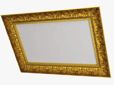 Frame picture gold v8 3D model