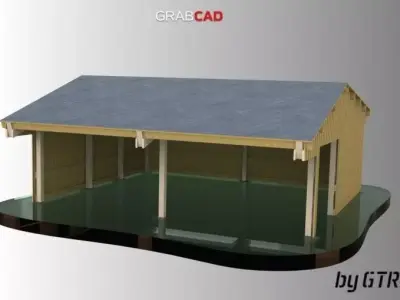 Build horse barn with roof on top Free 3D print model
