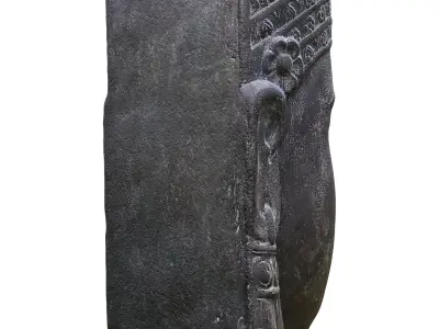 Garden sculpture Khmer head 3D model