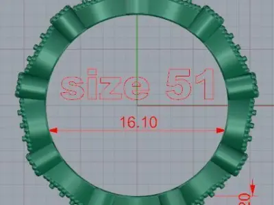 eternity band diamond ring marquise round 3D print model