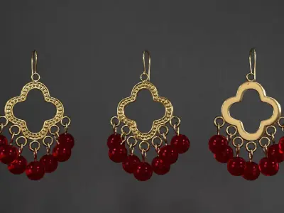 earrings mannequin wearing 3D model