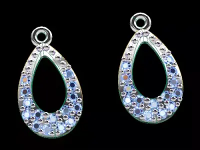 free jewelry earring  Free 3D print model purchase