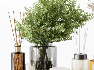 Decorative Set 167 Low-poly 3D model