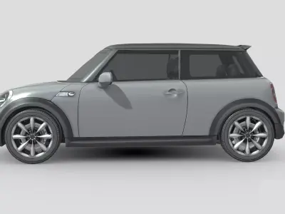 Low Poly Car - Mini Cooper S hardtop 2011 Low-poly 3D model