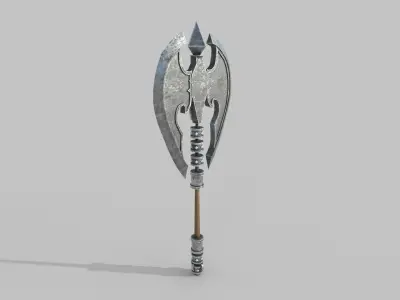 Sci-fi Battle Axe 3D model