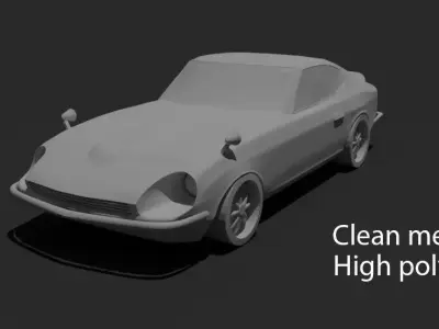 Datsun 240z or Nissan Fairlady Z  Low-poly 3D model