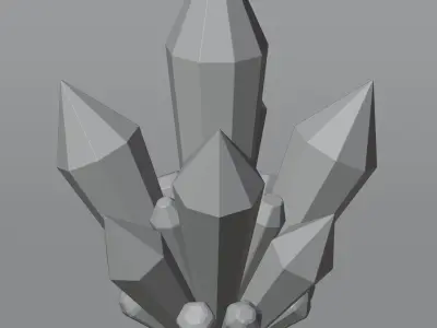 Crystal Low-poly 3D model