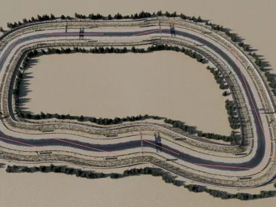 Race track Generator Low-poly 3D model