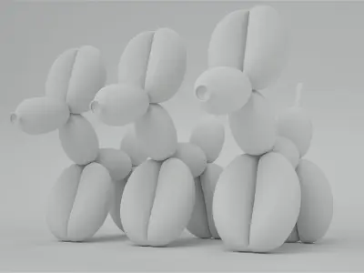 Balloon Dog Low-poly 3D model