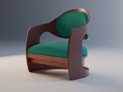 Woodys High Quality Chairs Colletion PBR 004 3D model