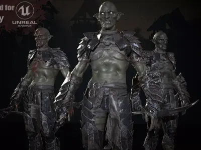 SkinnyOrc2 Low-poly 3D model